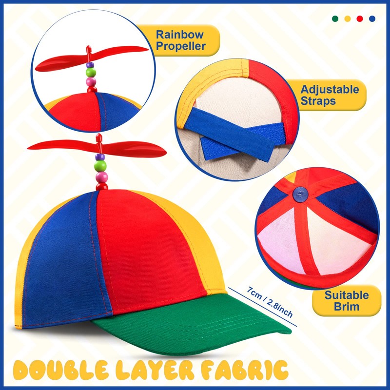 Propeller - Gorro desmontable con diseño de arco iris, gorro