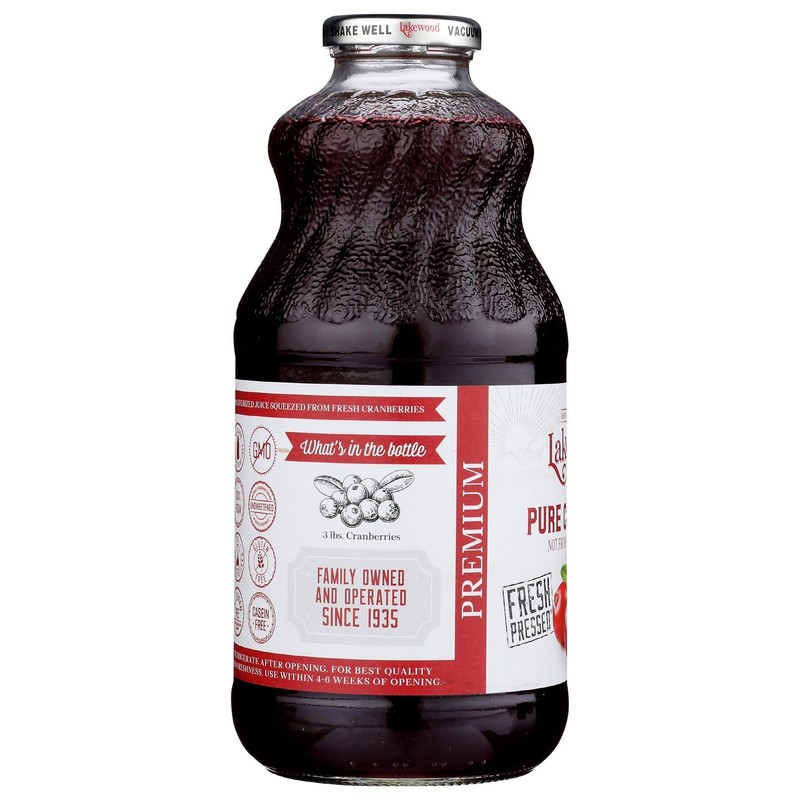 Lakewood 100 Pure Cold Pressed Cranberry Juice 32 Fl Oz
