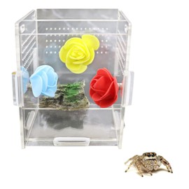 pranovo 3 Pack Jumping Spider Flowers with Magnets for Spoods Pet Spider Jumping Spider Hide Jumping Spider Enclosure Accessories Tulip Spider Hide