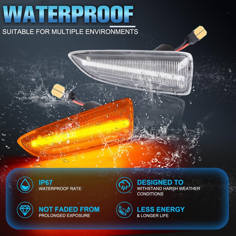 POPMOTORZ 2 x LED Side Indicators for Vauxhall Astra J
