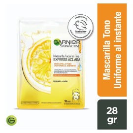 Mascarilla Facial En Tela Garnier Skin Active Express Aclara Anti-Manchas Vitamina C
