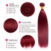 28 30 32 inch Burgundy Human Hair Bundles 99J Straight