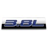 Auto Dynasty Chrome Finish Metal Emblem 3.8L Badge (Blue Letter)