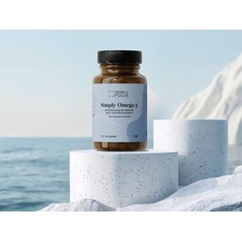 Simply Focus - Simply Omega 3-60 Capsules with 1000 mg Fish Oil Each - EPA & DHA to Maintain Normal Heart and Brain Function and Vision Support - Gluten and Lactose Free