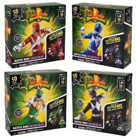 Hasbro Mighty Morphin Power Rangers 50 Piece Battle Bike Construction Sets - Set of All 4