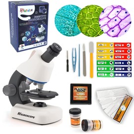 STEM Microscopio per bambini Studente Principiante per Bambini Microscopi Scientifico kit Monoculari 40X- 1200X con di Scienze Educative 6+Anni