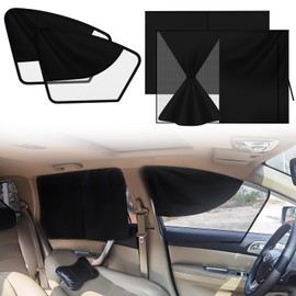 Car Sun Protection Roller Blinds Pack of 4 Universal Car Window UV