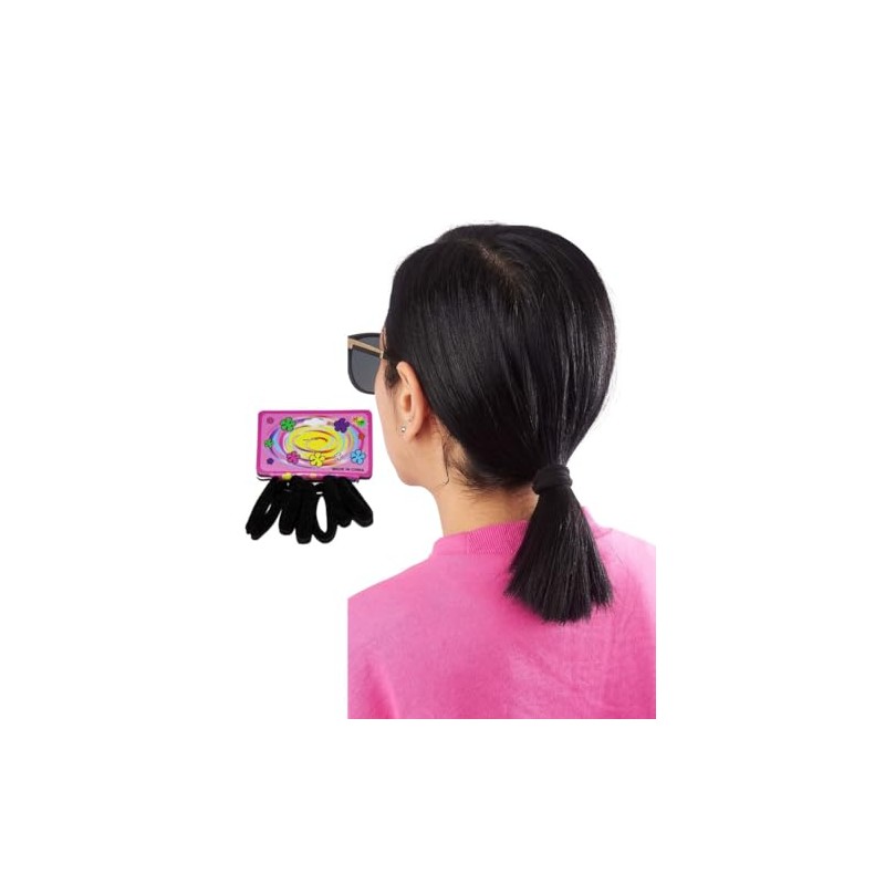 Hair Ties for Thick and Curly Hair, 72 Pieces, Black