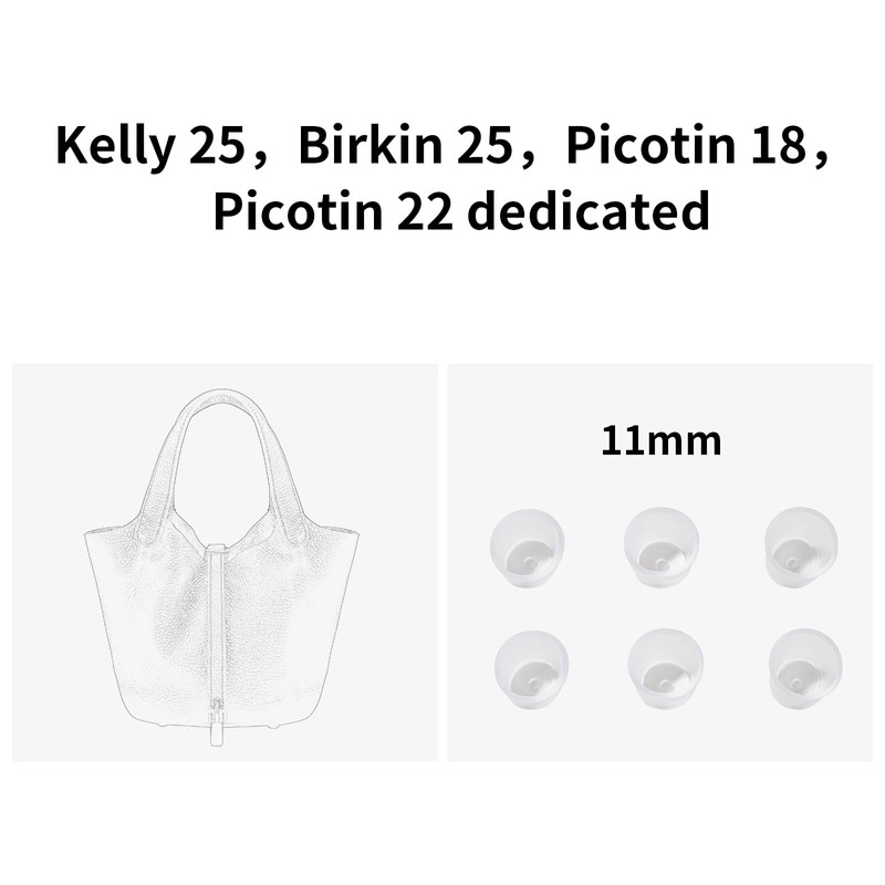 Transparent Silicone Handbag Feet Protectors, Precise-Fit Purse Bottom Stud Covers