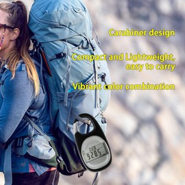 Pedometer for Walking, Accurate Step Counter with Carabiner,Accurate Clip On Step Tracker for Men Women Kids