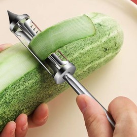 Carrot Peeler | Cucumber Slicer,Rotary Swivel Peeling Tools for Food Preparation Home Restaurant Camping Picnic Travel Bar