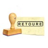 Dekolando Stamp – RETOURE – Wooden Stamp 1 Line Office