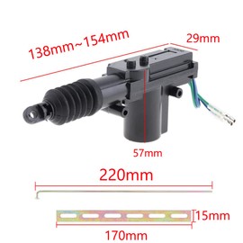 ESUPPORT Black Car Plastic Universal Heavy Duty Power Door Lock Actuator 2 Wire 12V Pack of 4