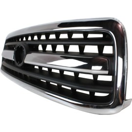 Garage-Pro Grille Assembly Compatible with 2000-2002 Toyota Tundra Chrome Shell with Painted Black Insert