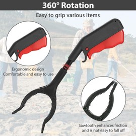 Pack of 4 Grippers for Seniors, Rubbish Grabber Children's Grabber 28 cm Portable Rubbish Tongs, Recycling Tongs, Multifunctional Grabber for Waste for Mobile Use in Everyday Use, Item Recycling