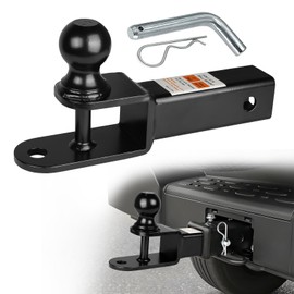 Donext ATV/UTV Trailer Hitch, Towing Ball Mounts with 2" Ball, Tow Hitch with Pin and Clip, Fits 2-Inch Receiver, Black