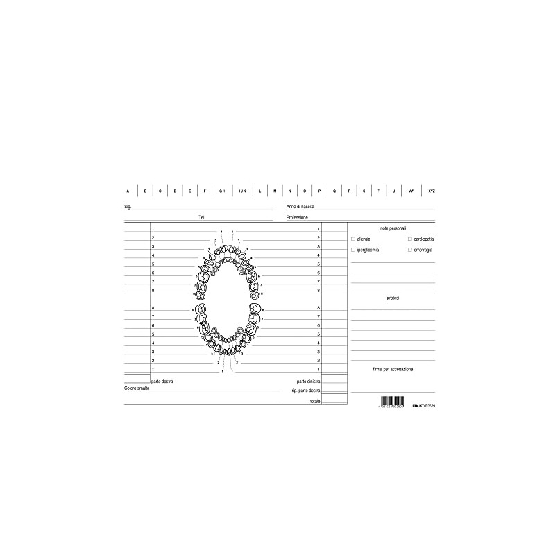 E3529 Edipro [E3529] Dentist Cards 17 x 24 cm Green