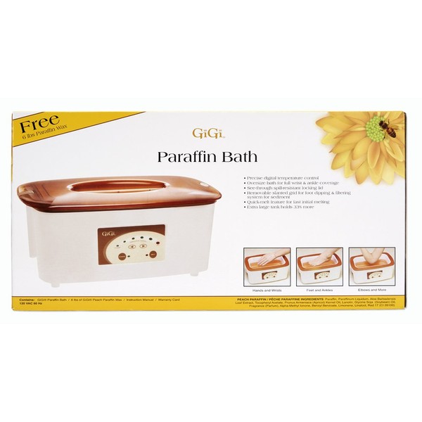 GiGi Digital Paraffin Bath with GiGi Peach Paraffin Wax 6 lbs