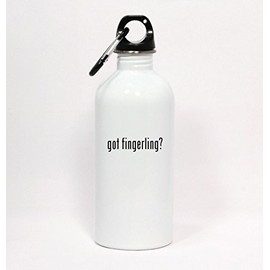 Los Drinkware Hermanos got fingerling? - White Water Bottle with Carabiner 20oz