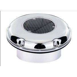 Besramtic - Ventilador de ventilación con energía solar de acero inoxidable con interruptor de batería para barco marino de 8.5 pulgadas