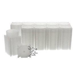 OnFireGuy 10pcs Coin Storage Tubes | Small Dollar Coin Tubes White Square Coin Tubes with Snap-Tite Lid Made in The USA by CoinSafe