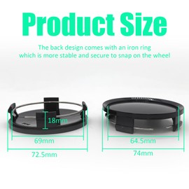 GZYYANG Wheel Hub Caps, Set of 4 Hub Covers, 75 mm, Hub Caps for Mercedes, Wheel Hub Cover ABS Black Hub Caps for Wheel Hubs, Car Accessories, Wheel Hub