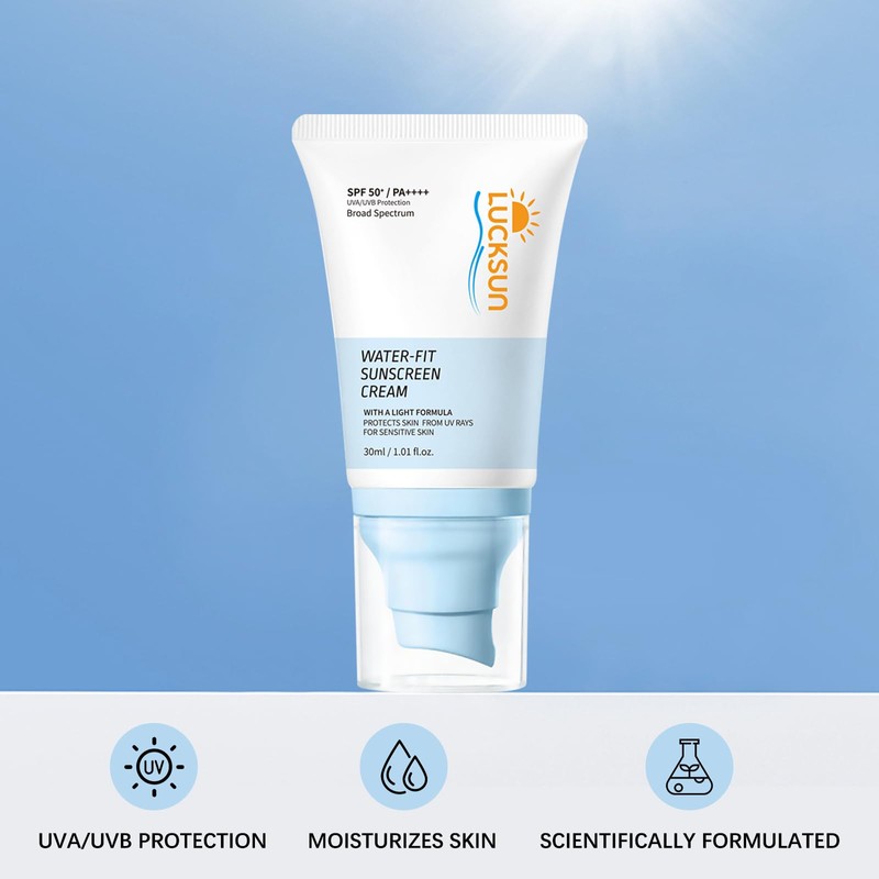 Sunscreen SPF 50, Water-Fit Sun Serum, Face Sun Screen Long-Lasting