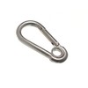 SNAP SPRING CLIP CARBINE HOOK WITH EYE 8MM 5/16 INCH BZP STEEL ( pack of 4 )