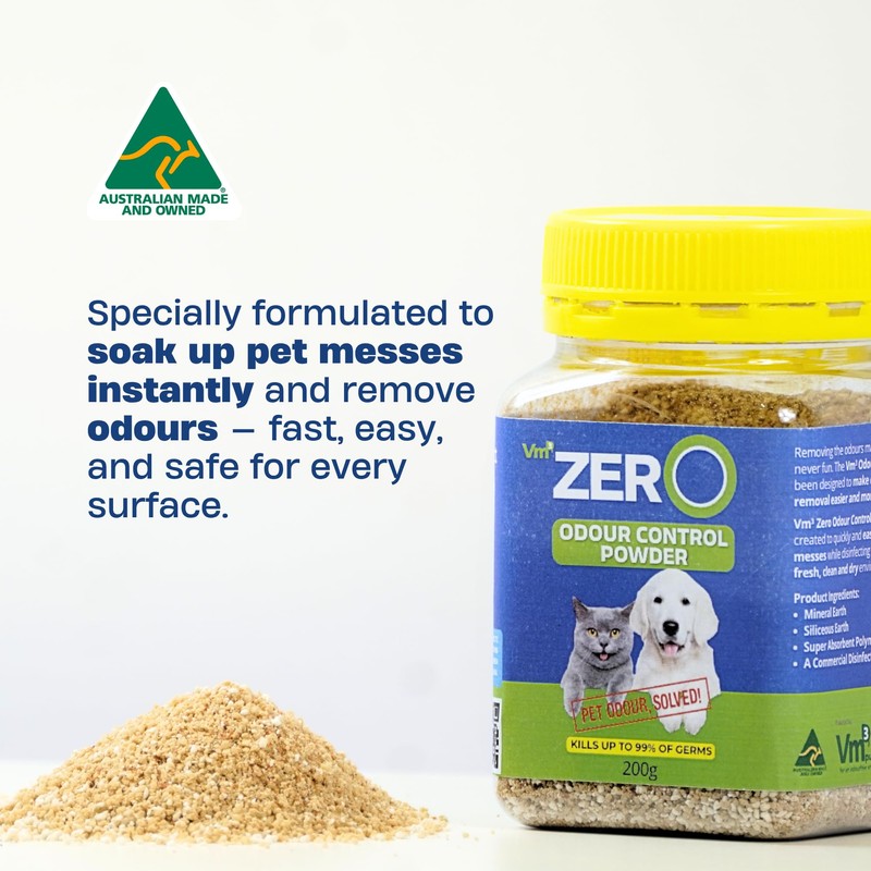 Vm3 Zero Odour Control Powder, 200g, Fast & Easy Pet