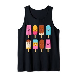 Summer Popsicles Creamsicles Ice Cream Bars With Cute Kawaii Tank Top