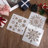 8 Pcs Christmas Snowflake Stencil Template, Reusable Plastic Drawing Painting