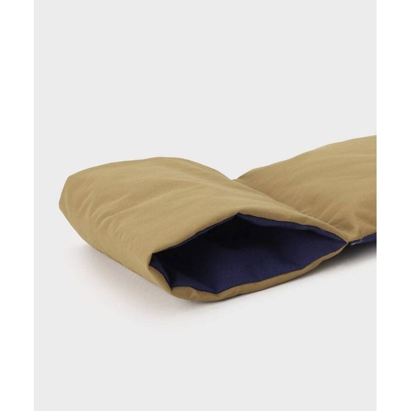Takeokikuchi G8701092 Men's Stole Muffler (Pocketable) Reversible Down Scarf, beige
