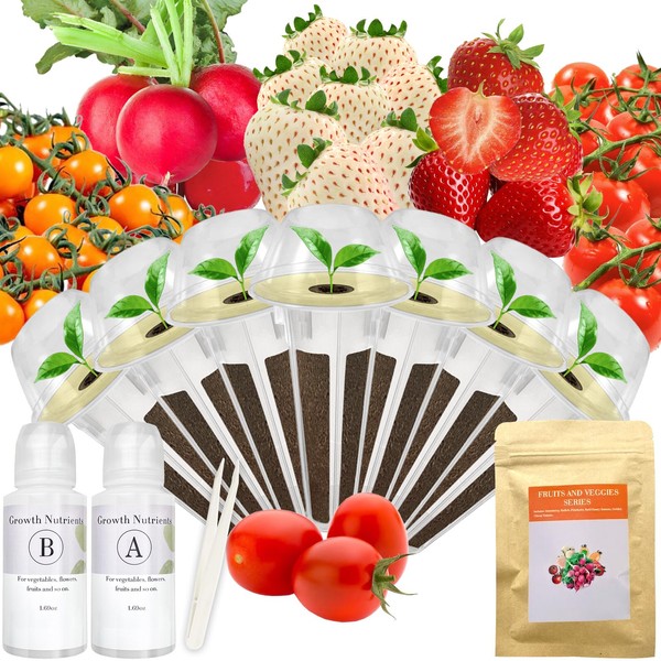 apoloseedic Red Strawberry and Pineberry Seed Pod Kit for AeroGarden,