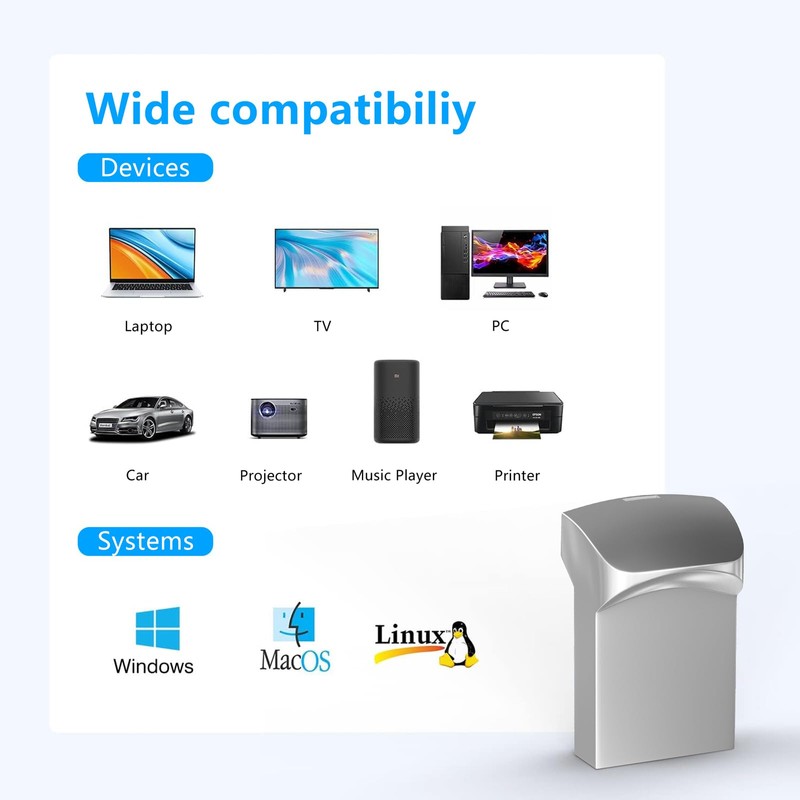 EASTBULL USB Stick 64 GB Waterproof USB Stick 2.0 Durable