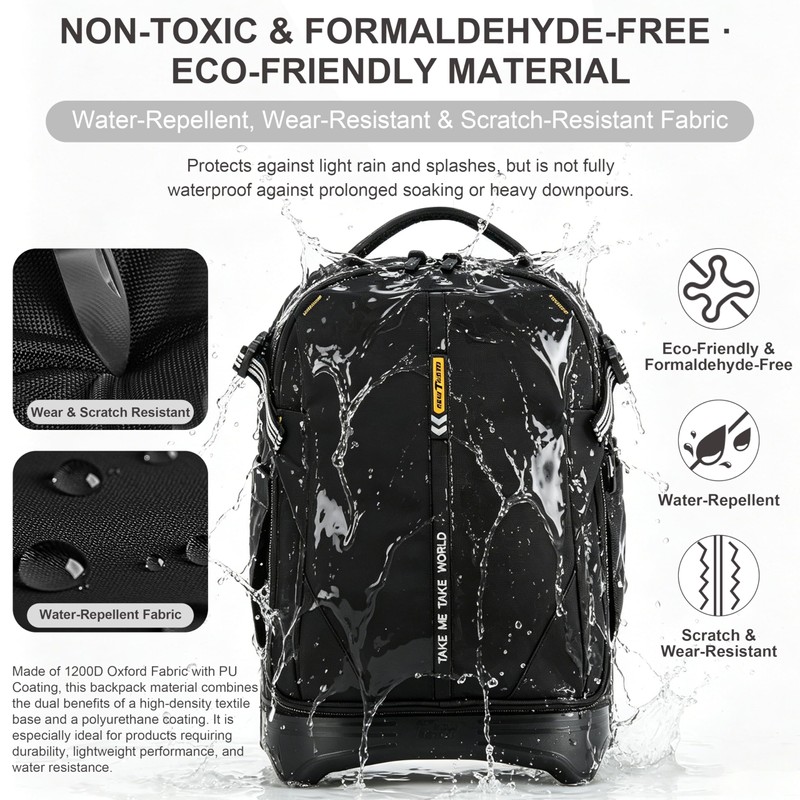 NEW TILAMI 18 Inch Expandable Rolling Backpack with 6-Wheel Stair