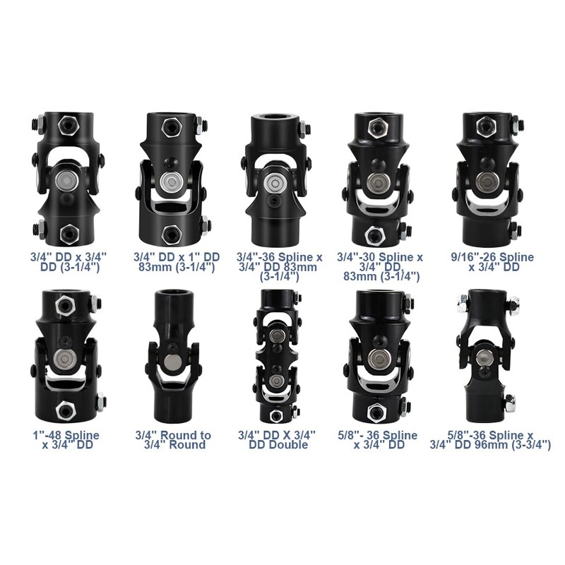 Universal Steering U Joint 9/16" 26 Spline to 3/4" DD