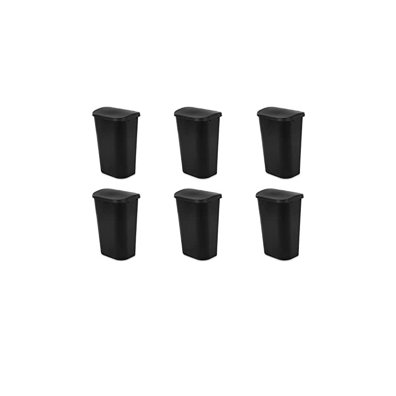 Sterilite 11.3 Gallon Lift Top Wastebasket with Lid, Large Trash