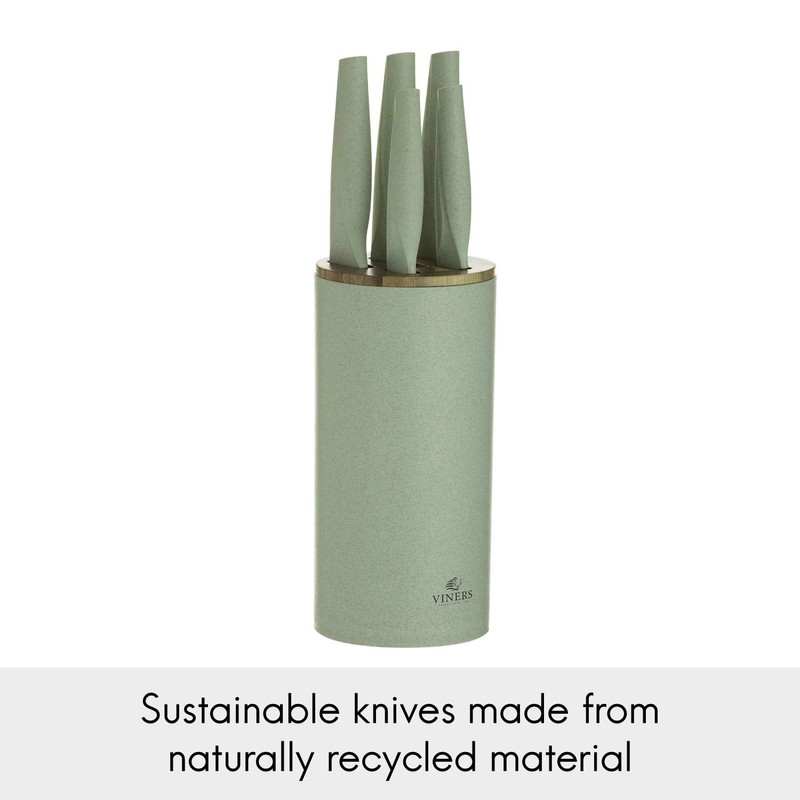 Viners Organic Green Knife Block Set | 6-Piece