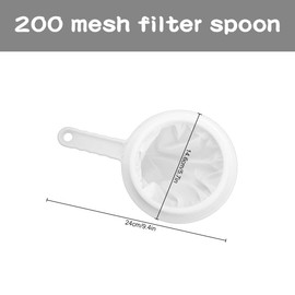 Jagowa Ultra-fine Mesh Strainer Kitchen Sieve 200/400 Mesh Filter Net Non-Slip Handle Nylon Mesh Sieve for Filtering Soy Milk Coffee Juice Oils