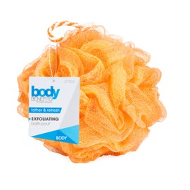 Body Benefits by Body Image Exfoliating Bath Sponge, Lather & Refresh, Buff & Revitalize, with Easy-to-Hold Strap (Colors May Vary)