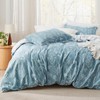 Bedsure Oversized Queen Comforter Set - Mineral Blue Bed Set,