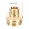 sourcing map Brass Pipe Fitting Reducing Hex Nipple 1/2 BSP
