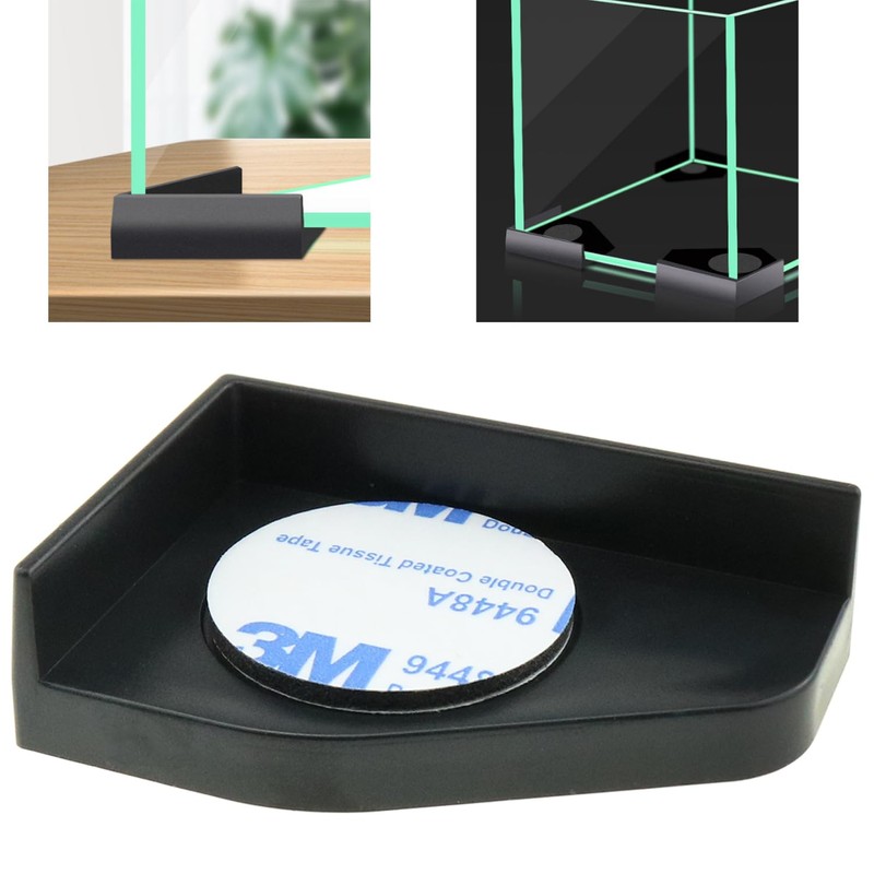 heyous 4PCS Black Plastic Fish Tank Corner Protector Aquarium Glass