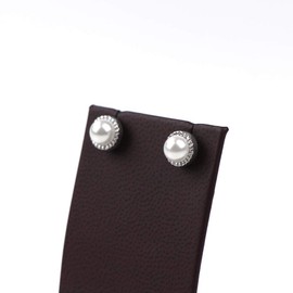 Nagel Jewellery Pendant, bracelet and stud earrings, rotating pearl, pearl rotates freely in silver ring, chains made of 925 sterling silver, Sterling Silver, Pearl