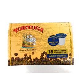 Tortuga Gourmet Single Serve Caribbean Coffee - 18 Single Serve Cups - Jamaica Port Royal Flavor