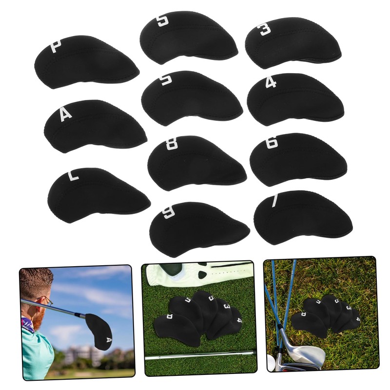Outanaya 11pcs Neoprene Golf Club Head Covers Durable Protective Headcovers