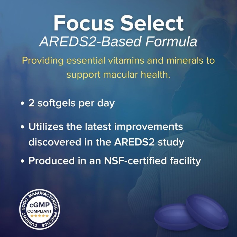 Focus Select Areds2 Based Eye Vitamin Mineral Supplement Areds2 Based