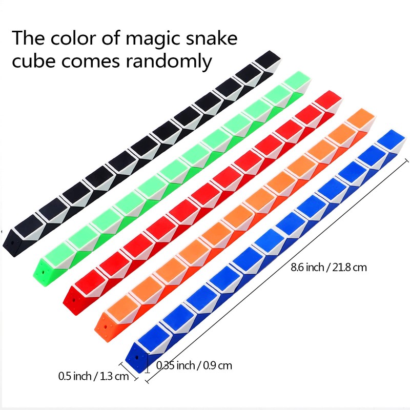 Yeetec 24 Pack 24 Blocks Magic Speed Cubes, Mini Snake