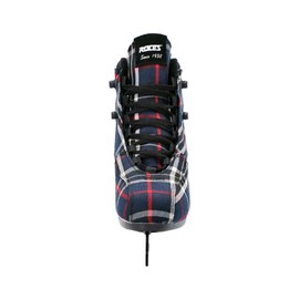 Roces Women's IceGlamour Tartan Durable Comfortable Fashionable Lace-Up Figure Skating Ice Skates with Stainless Steel Blades, Reinforced Synthetic Upper & Anatomic Padding, Blue, 8