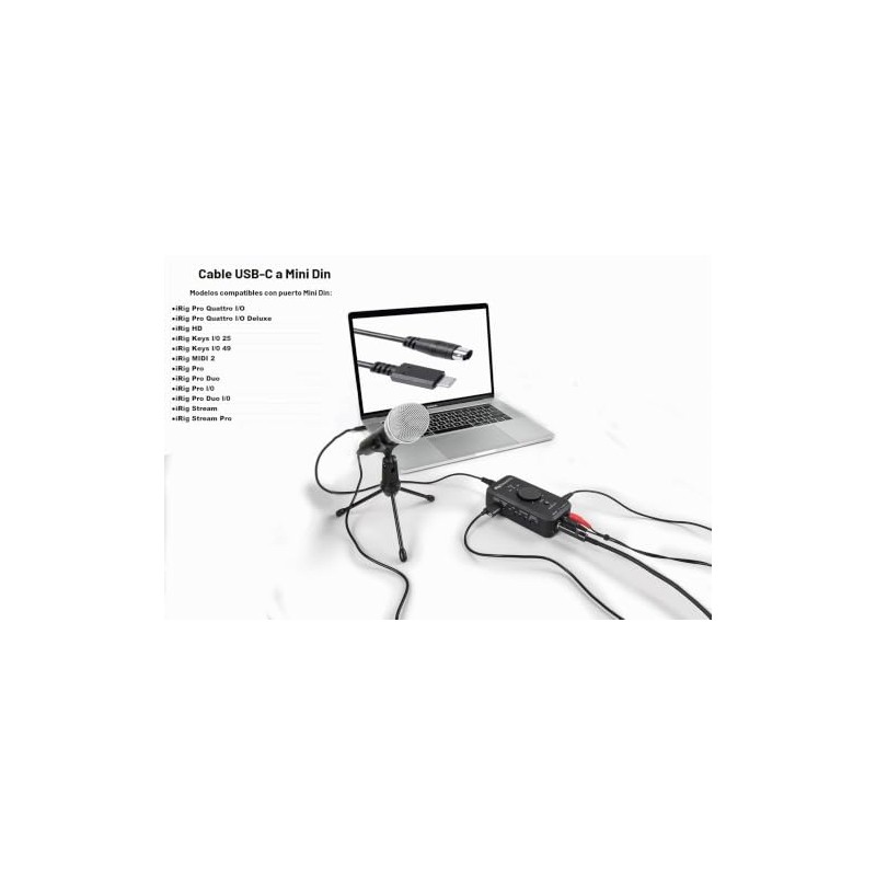 Cable macho USB-C a Mini-Din de 7 pines para IK
